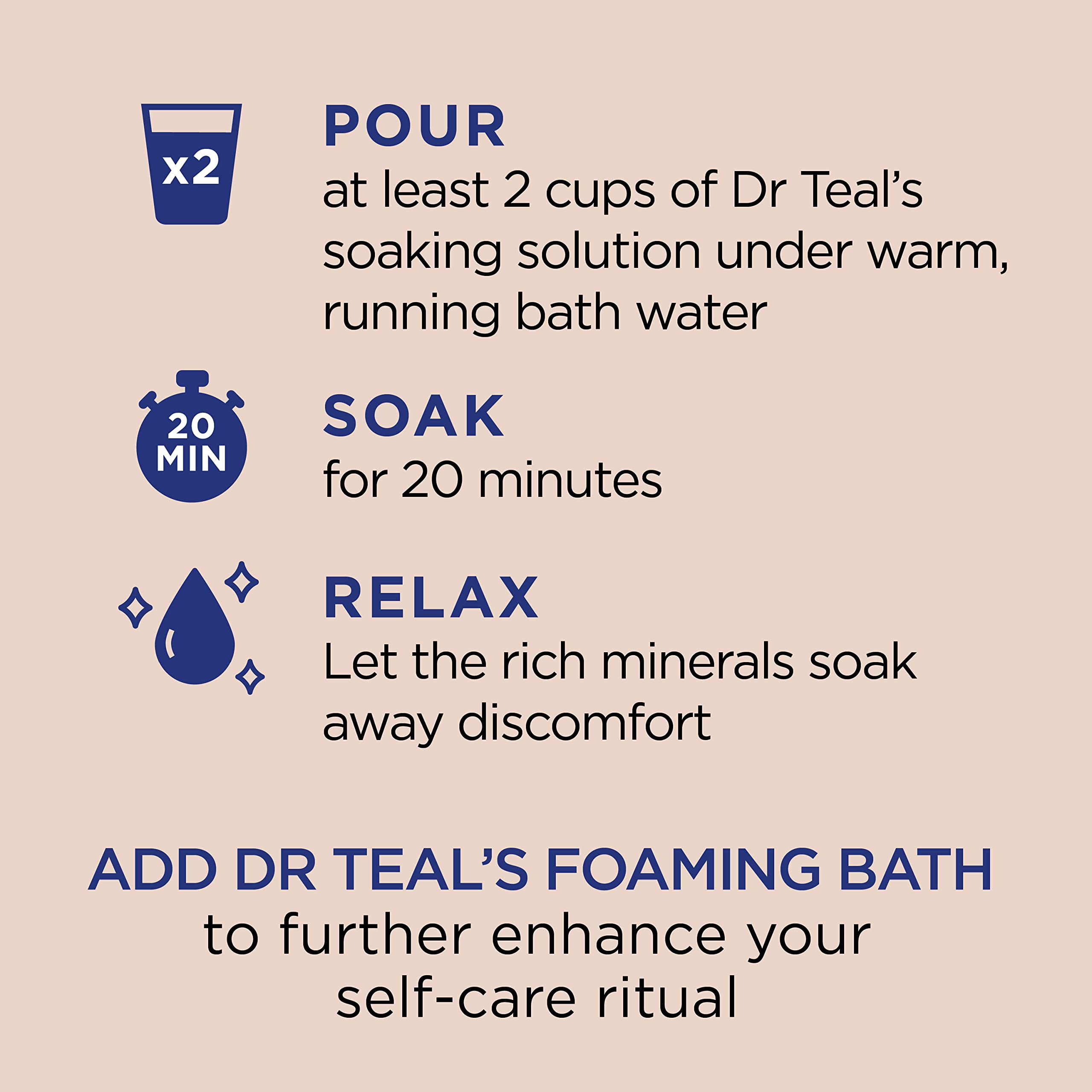 Dr Teal's Epsom Magnesium Salt Soak, Shea Butter & Almond, 3 lbs (Pack of 4)